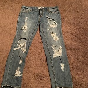 RSQ wide leg distressed jeans